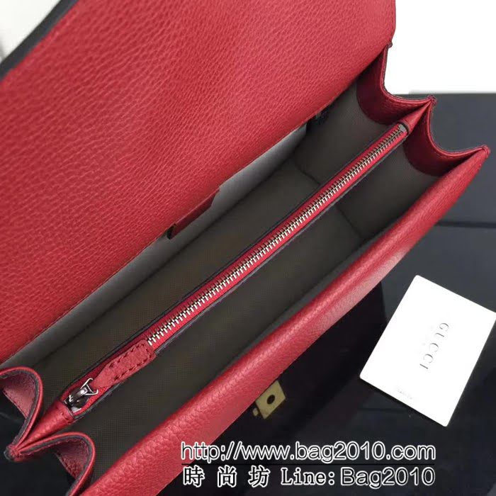 GUCCI古馳原單 新款 專櫃品質原單貨實物實拍 400249 棗紅全皮 對正品雙色皮 鏈條單肩斜挎包 HY1014